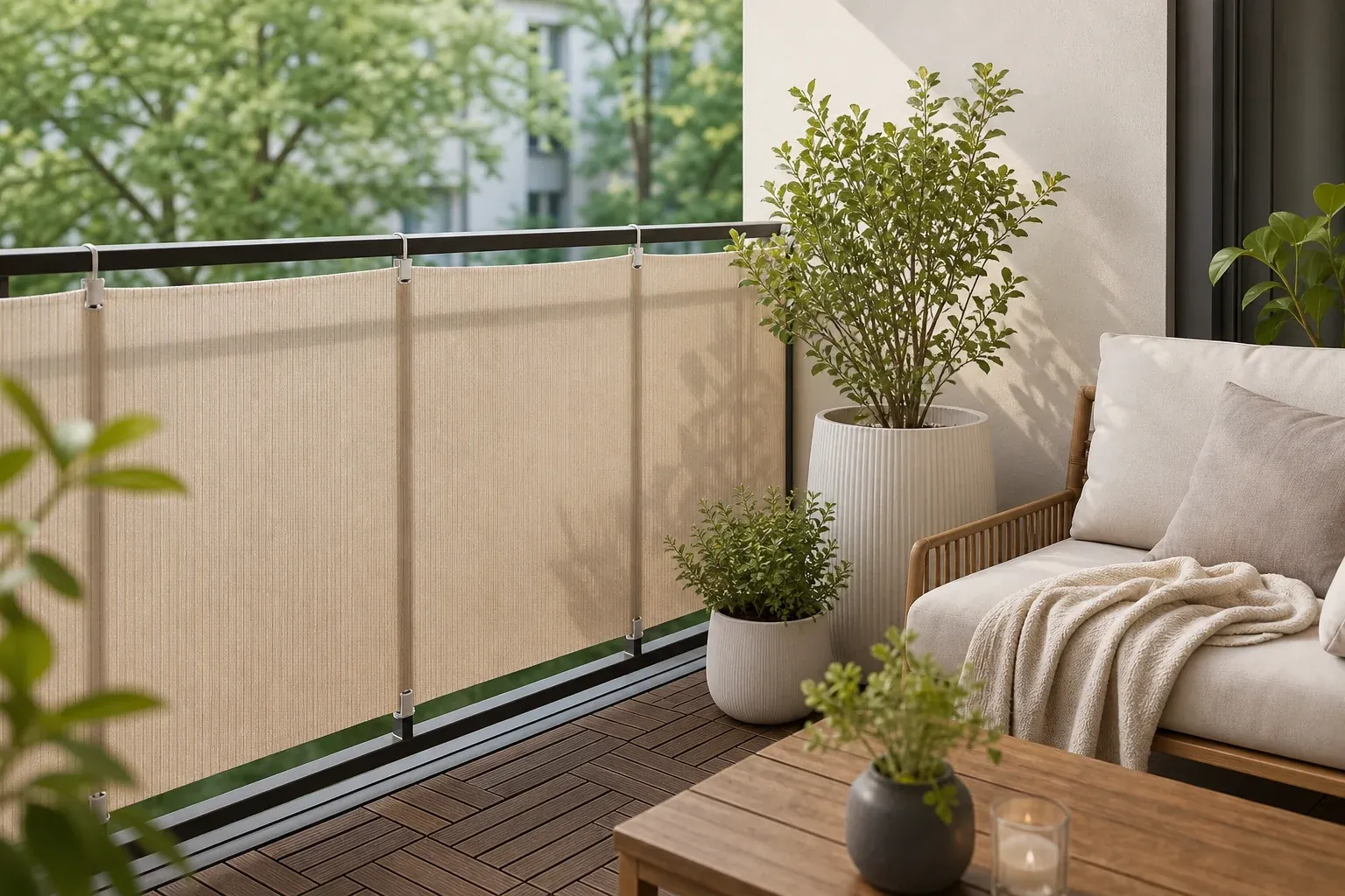 Balkon Sichtschutz ohne Bohren: Ideen für Mieter